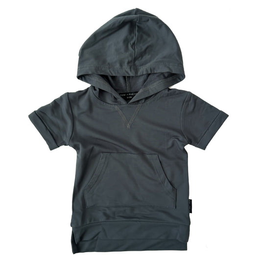 BAMBOO SHORT SLEEVE HOODIE - MALIBU