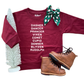 Reindeer Names Sweatshirt