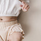 Vanilla Crop Top Ribbed Shorts Set