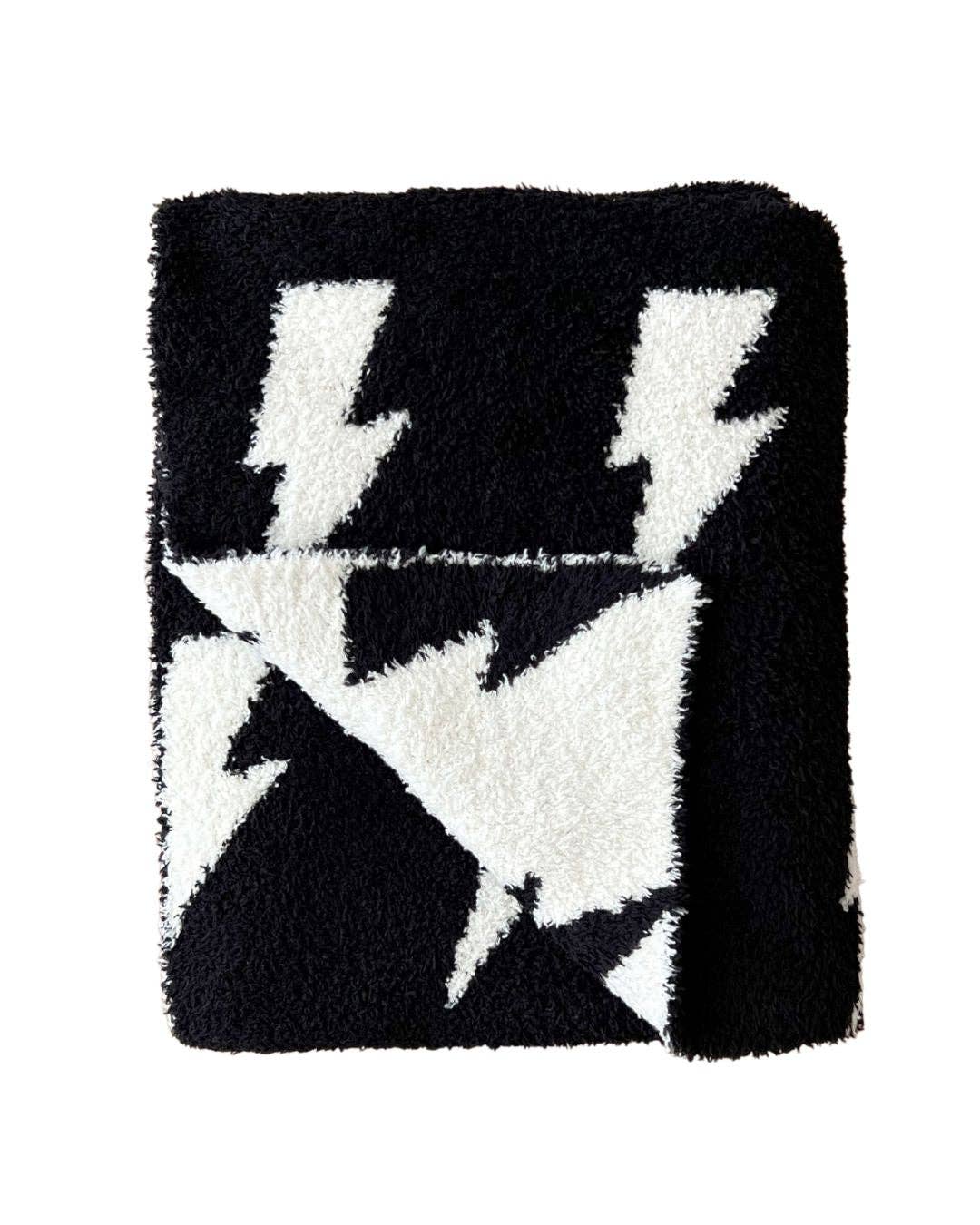 Lightning Bolt Blanket | Black