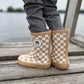 Checkered Rain Boots