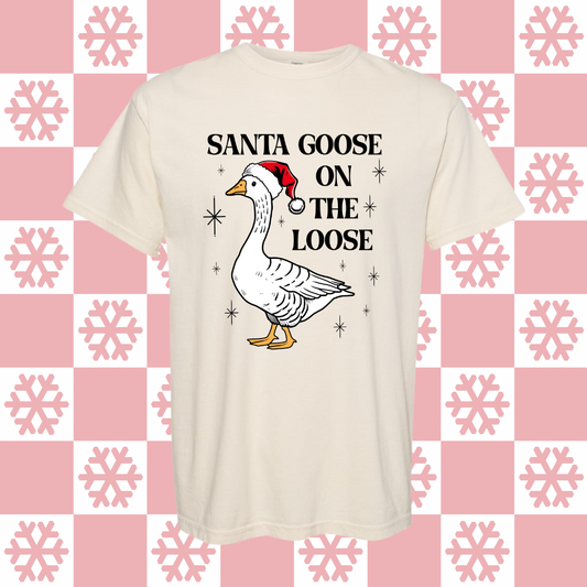 Adult Santa Goose Tee