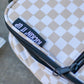 Tan Checkered Lunch Box *Shipping only