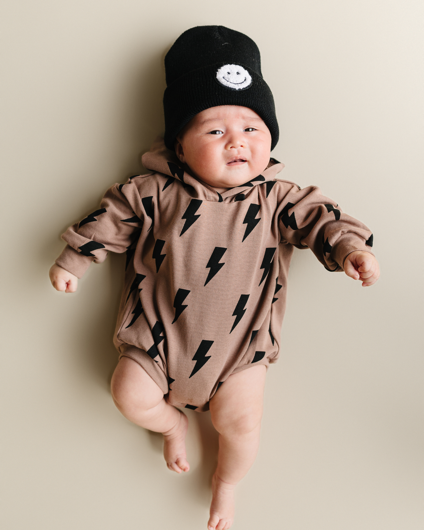 Hooded Bubble Romper - Bolts