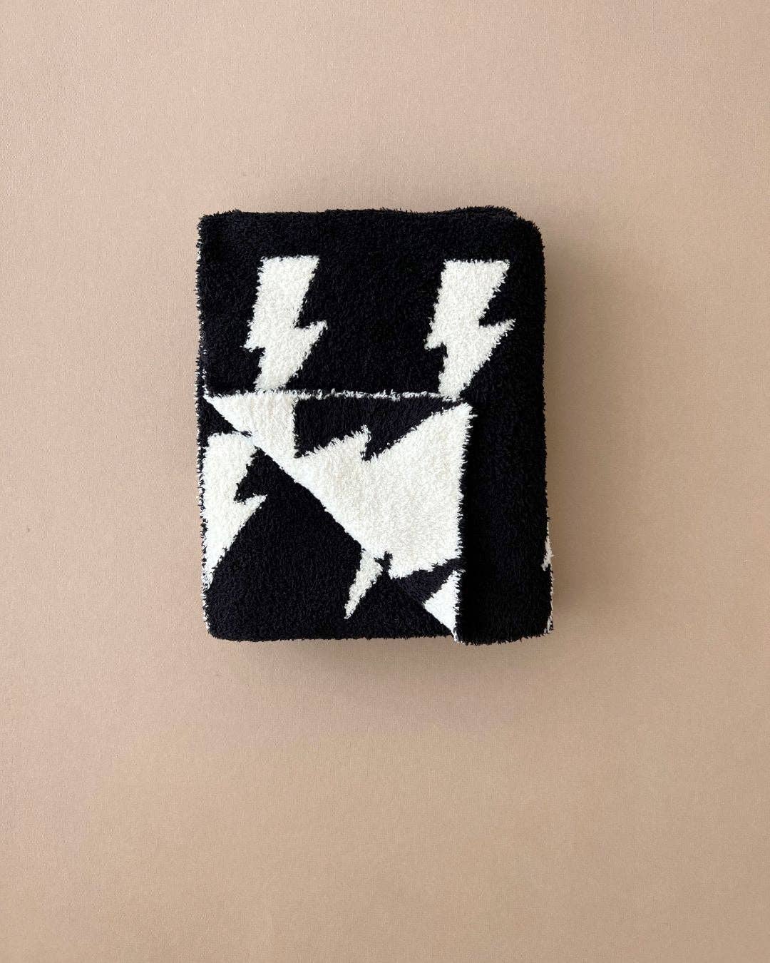 Lightning Bolt Blanket | Black