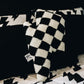 Black Check Bolt Plush Pillow