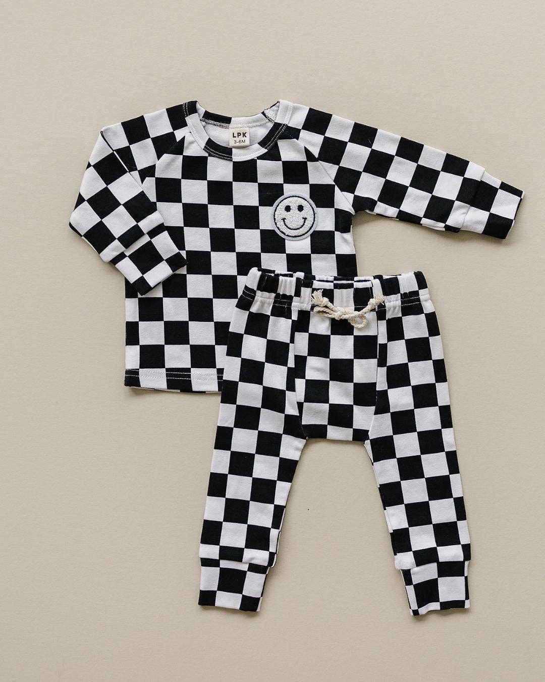 Checkered Smiley Lounge Set