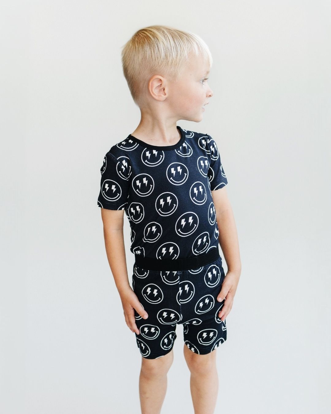 Bamboo Two Piece Shorts Set | Electric Smiley