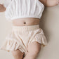 Vanilla Crop Top Ribbed Shorts Set