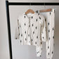 Black & White Lightning Bolt| Two Piece Bamboo Pajamas