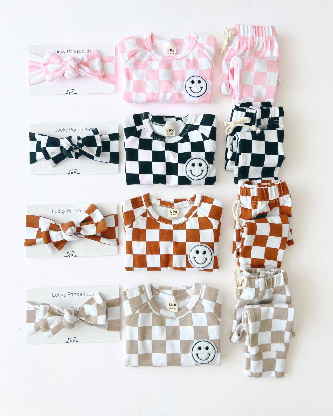 Checkered Smiley Lounge Set