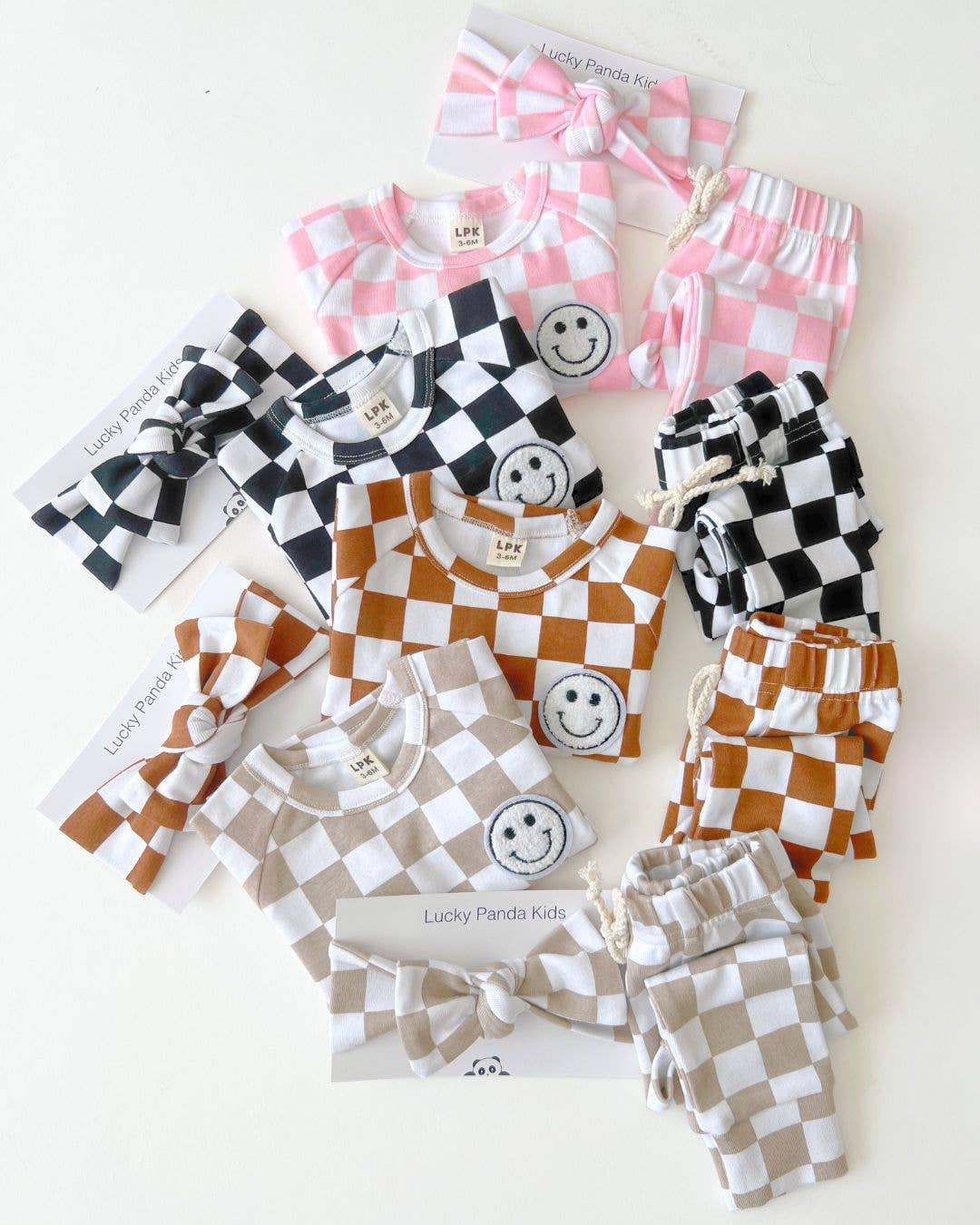 Checkered Smiley Lounge Set