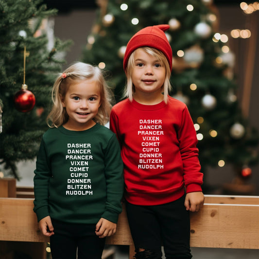 Reindeer Names Sweatshirt