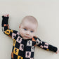 Bamboo Zip Romper | Colorful Checks & Bolts