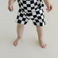 Bamboo Two Piece Shorts Set | Black Checkered