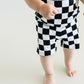 Bamboo Two Piece Shorts Set | Black Checkered