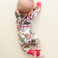 Bamboo Zip Romper | Retro Christmas