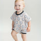 Short Sleeve Bubble Romper | Electric Drippy