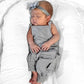 BAMBOO ADJUSTABLE PANTS ROMPER - FROST