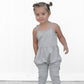 BAMBOO ADJUSTABLE PANTS ROMPER - FROST