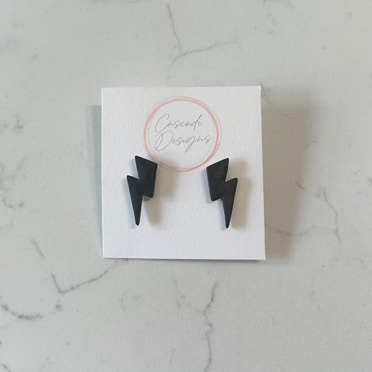 The Stormi | Lightning Bolt Clay Earrings