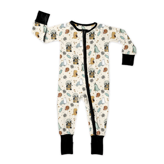 Trick-o-Saurus Halloween Dinos Zippy Bamboo Pajamas