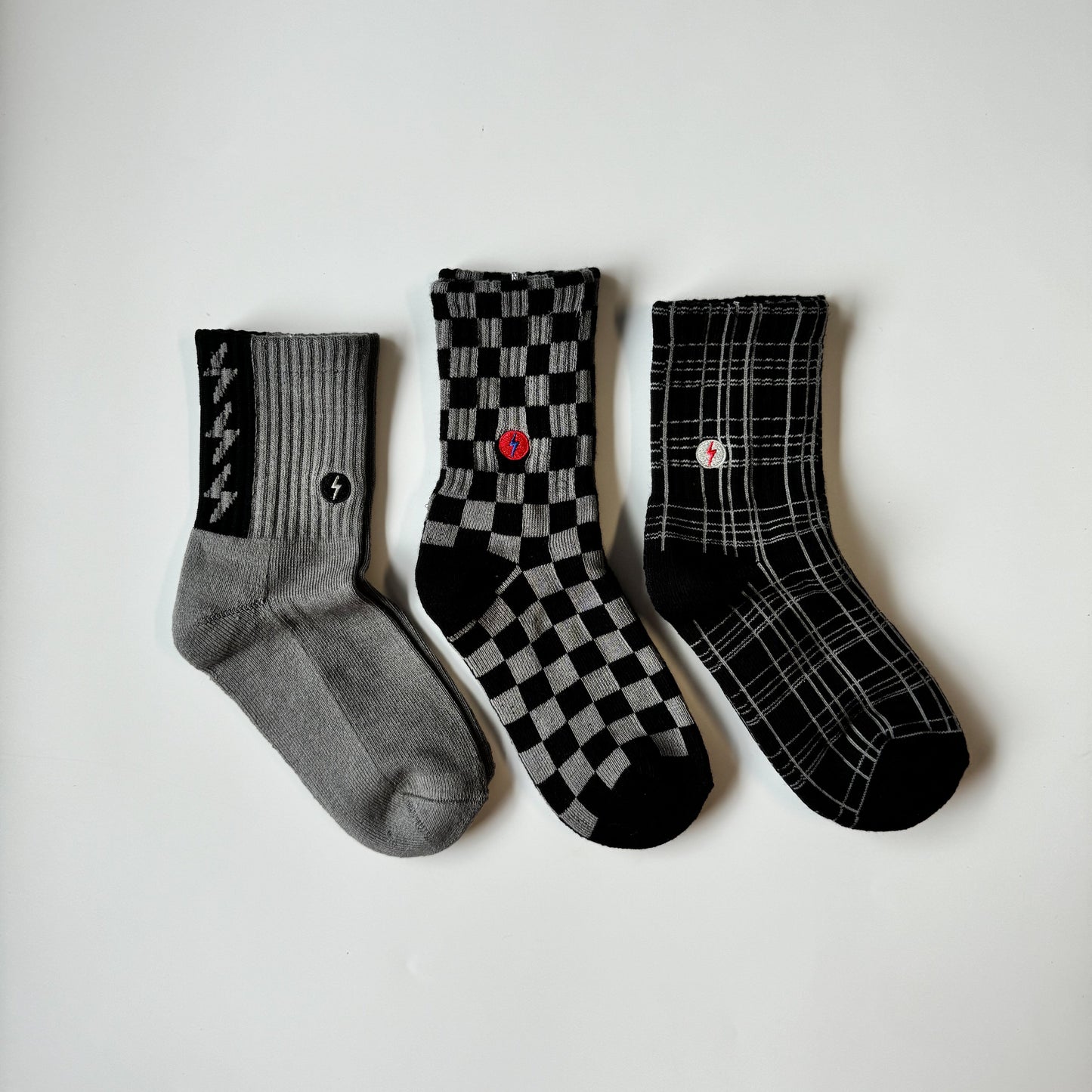 3-PACK "CHECK THE VOLTS" SOCKS