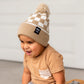 Tan Check Beanie