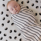 Grey & Black Stripe | Muslin Swaddle