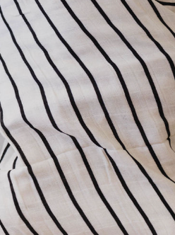 Grey & Black Stripe | Muslin Fitted Crib Sheet