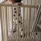 Grey & Black Stripe | Muslin Fitted Crib Sheet