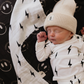 FF Smile Black & White Bolt | Reversible Muslin Quilt