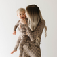 Faded Brown Checkerboard | Bamboo Two Piece Pajama