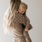 Faded Brown Checkerboard | Bamboo Two Piece Pajama