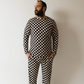 Black Checker  | Adult  Bamboo Pajamas