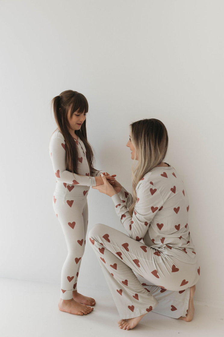 Queen Of Hearts | Paisley’s Hand Drawn Print Two Piece Bamboo Pajamas