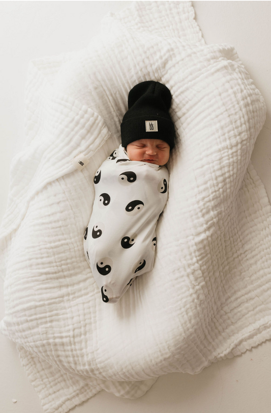 Bamboo Infant Swaddle | Black & White Yin Yang