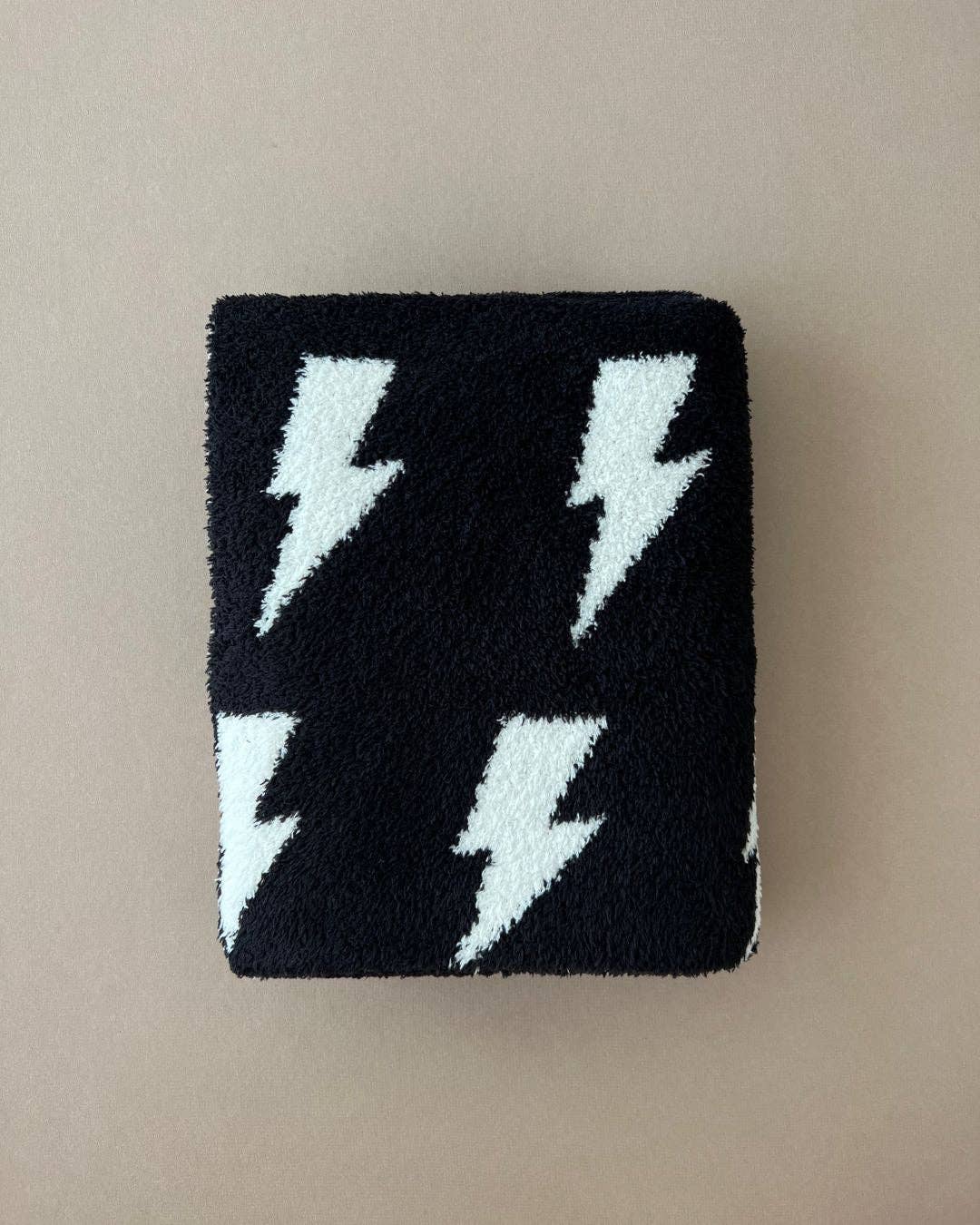 Lightning Bolt Blanket | Black