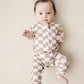 Bamboo Checkered Jumpsuit | Latte