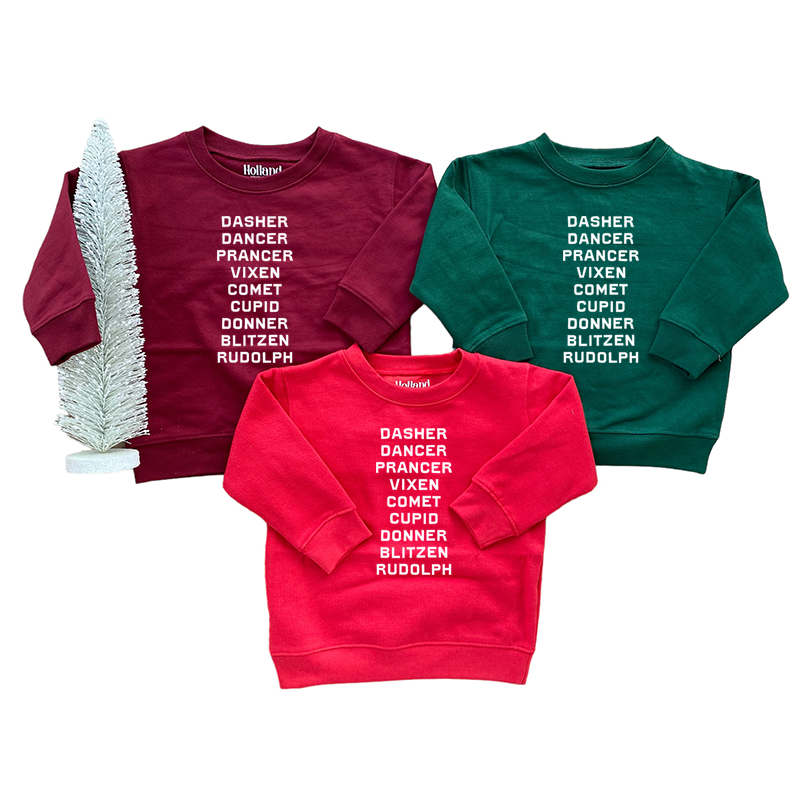 Reindeer Names Sweatshirt