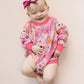 Bubble Romper | Pink Flowers