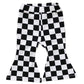 Checkered Flare Pants | Black