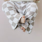 Checkered Flare Pants | Latte