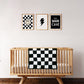 Checkered Plush Blanket | Black