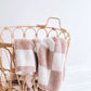 Checkered Plush Blanket | Latte