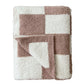 Checkered Plush Blanket | Latte