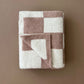 Checkered Plush Blanket | Latte