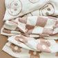 Checkered Plush Blanket | Latte