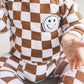 Checkered Smiley Lounge Set | Copper