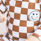 Checkered Smiley Lounge Set | Copper